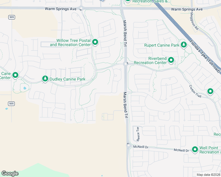 map of restaurants, bars, coffee shops, grocery stores, and more near 2135 Gordon Path in Wildwood