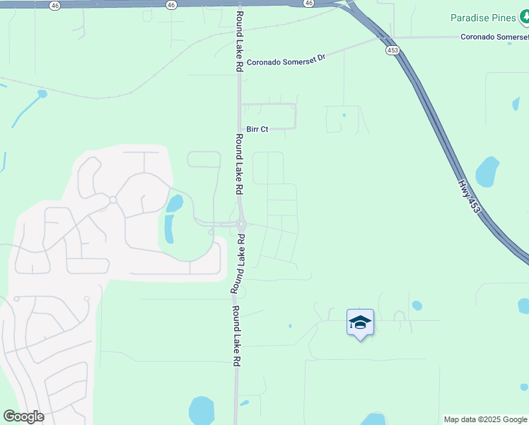 map of restaurants, bars, coffee shops, grocery stores, and more near 30226 Round Lake Road in Mount Dora