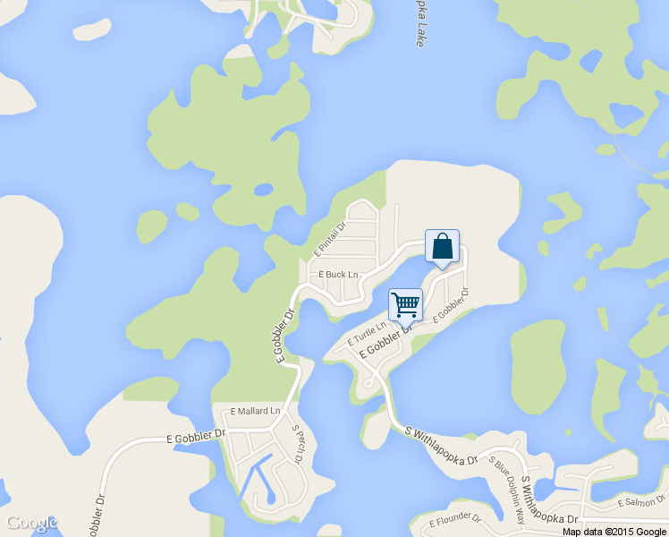 map of restaurants, bars, coffee shops, grocery stores, and more near 10505 East Buck Lane in Floral City