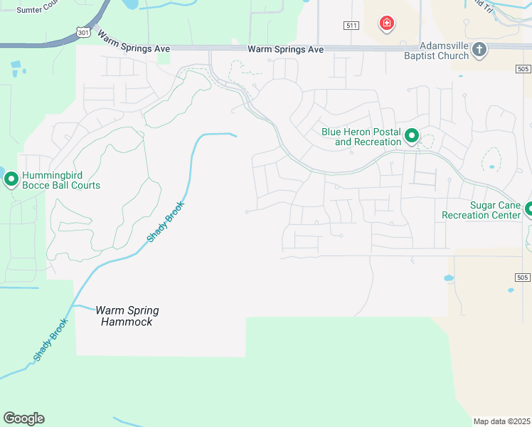 map of restaurants, bars, coffee shops, grocery stores, and more near 3218 Zipperer Way in The Villages