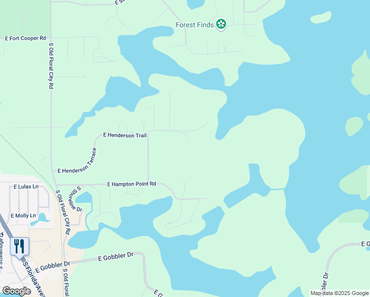 map of restaurants, bars, coffee shops, grocery stores, and more near 4899 South Mahogany Terrace in Inverness