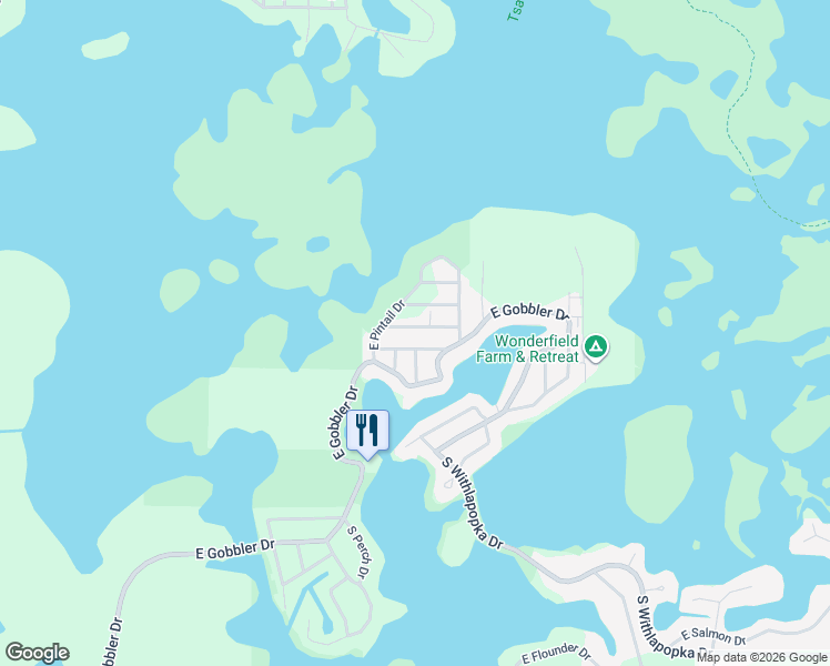 map of restaurants, bars, coffee shops, grocery stores, and more near 10505 East Buck Lane in Floral City