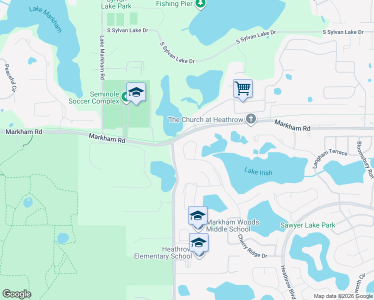 map of restaurants, bars, coffee shops, grocery stores, and more near 1748 Cherry Ridge Drive in Lake Mary