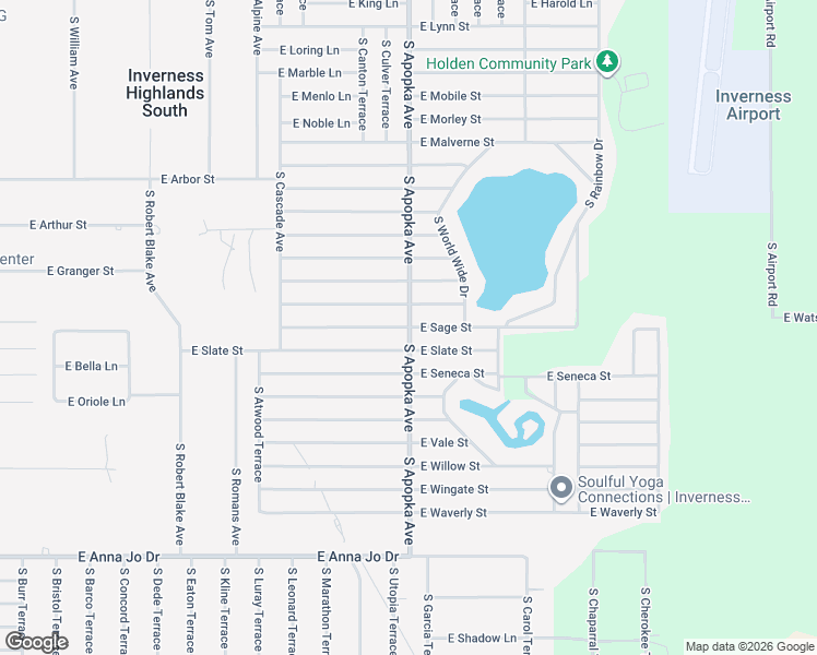 map of restaurants, bars, coffee shops, grocery stores, and more near 6298 East Sage Street in Inverness