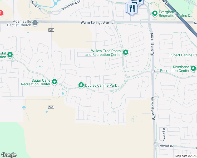 map of restaurants, bars, coffee shops, grocery stores, and more near 5852 Deming Avenue in Wildwood