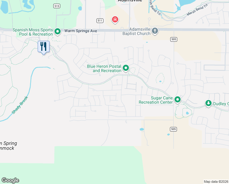 map of restaurants, bars, coffee shops, grocery stores, and more near 2945 Hicks Place in The Villages