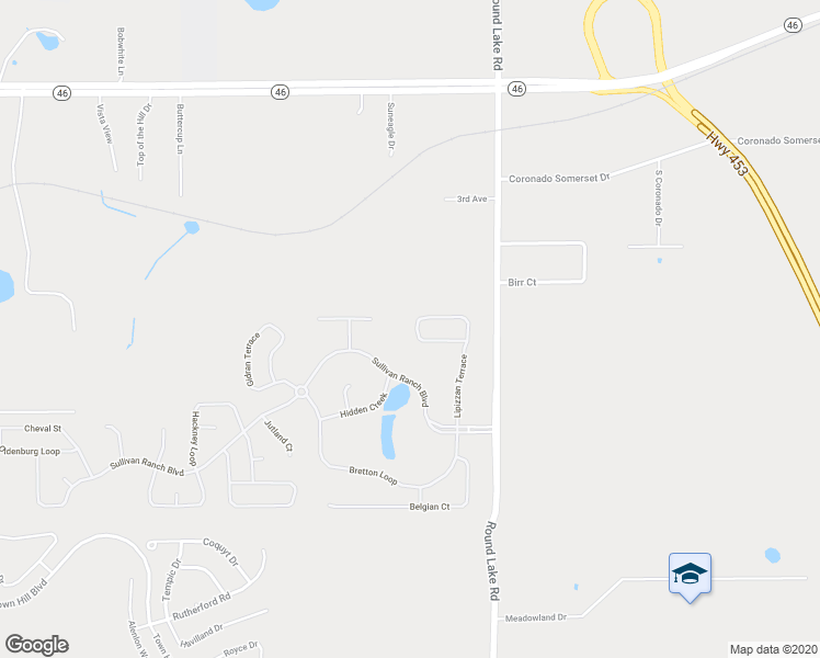 map of restaurants, bars, coffee shops, grocery stores, and more near 30632 Lipizzan Terrace in Mount Dora