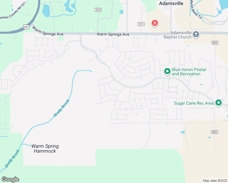 map of restaurants, bars, coffee shops, grocery stores, and more near 3164 Hinton Place in The Villages