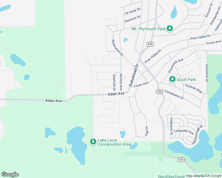 map of restaurants, bars, coffee shops, grocery stores, and more near 25205 Adair Avenue in Sorrento
