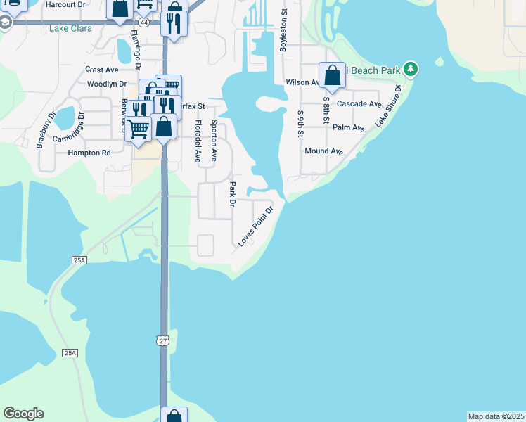 map of restaurants, bars, coffee shops, grocery stores, and more near 1613 Loves Point Drive in Leesburg