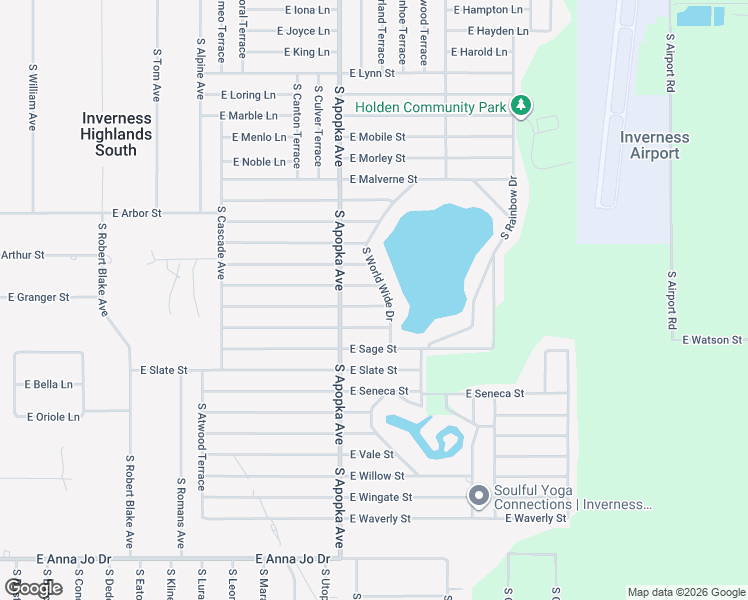 map of restaurants, bars, coffee shops, grocery stores, and more near 6355 East Quincy Street in Inverness