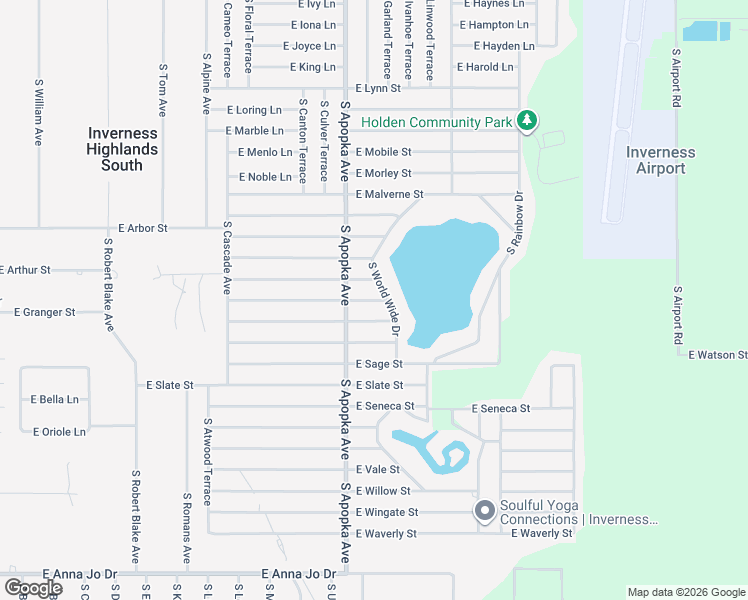 map of restaurants, bars, coffee shops, grocery stores, and more near 6355 East Quincy Street in Inverness