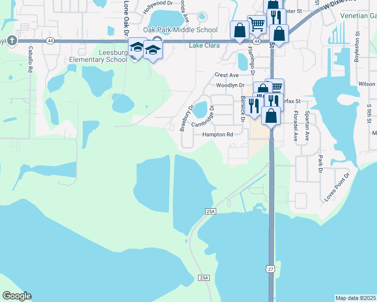 map of restaurants, bars, coffee shops, grocery stores, and more near 1420 Pembrook Drive in Leesburg
