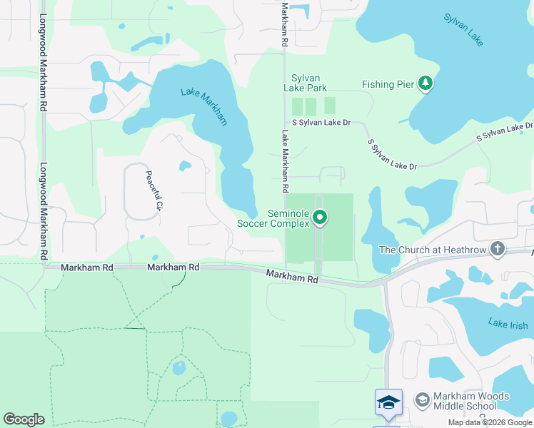 map of restaurants, bars, coffee shops, grocery stores, and more near 2080 Lake Markham Road in Sanford