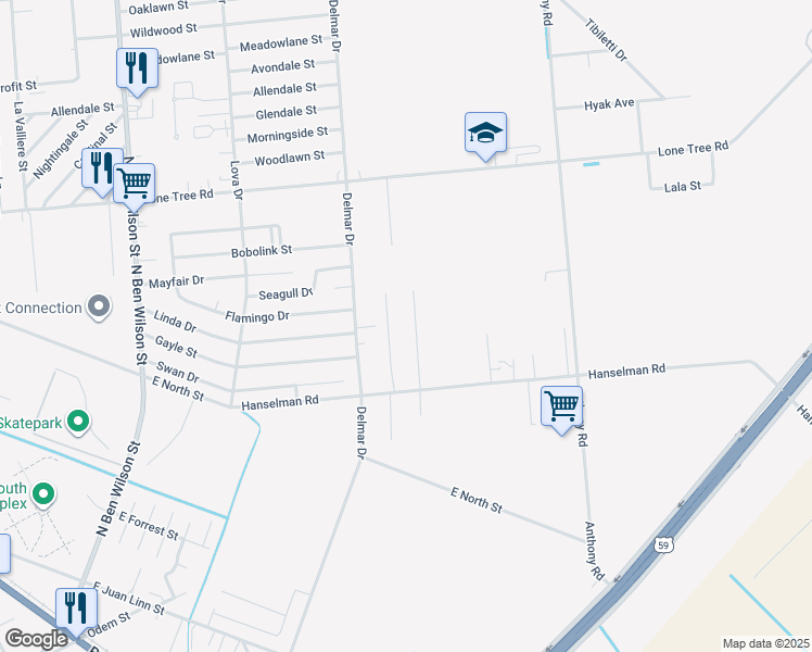 map of restaurants, bars, coffee shops, grocery stores, and more near 1202 Julius Street in Victoria