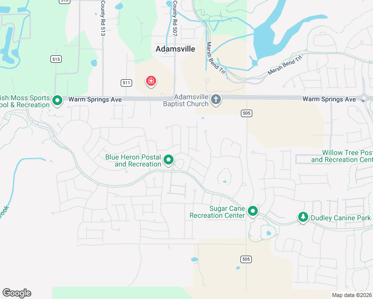 map of restaurants, bars, coffee shops, grocery stores, and more near 5664 Whitetail Avenue in The Villages