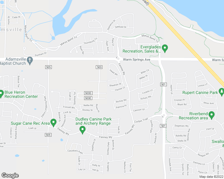 map of restaurants, bars, coffee shops, grocery stores, and more near 5490 County Road 503D in Wildwood