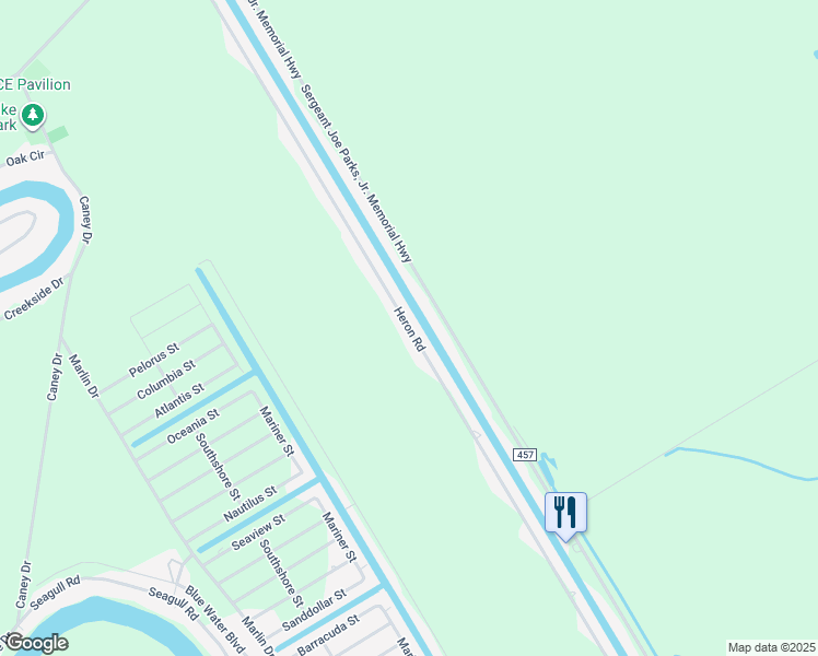 map of restaurants, bars, coffee shops, grocery stores, and more near County Road 299 in Sargent