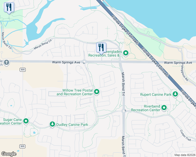 map of restaurants, bars, coffee shops, grocery stores, and more near 2069 Biller Circle in Wildwood