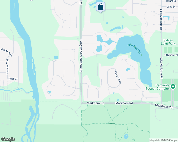 map of restaurants, bars, coffee shops, grocery stores, and more near 911 Longwood Markham Road in Sanford