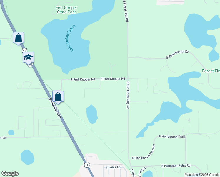 map of restaurants, bars, coffee shops, grocery stores, and more near 8248 East Fort Cooper Road in Inverness