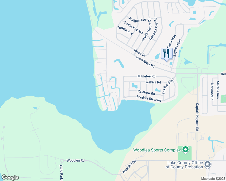 map of restaurants, bars, coffee shops, grocery stores, and more near 30820 Glenn Drive in Tavares