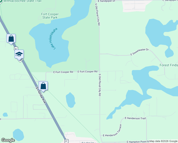 map of restaurants, bars, coffee shops, grocery stores, and more near 8248 East Fort Cooper Road in Inverness