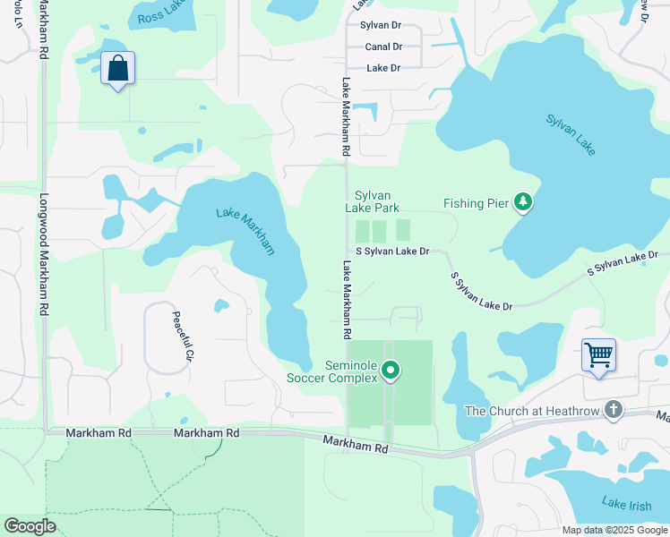 map of restaurants, bars, coffee shops, grocery stores, and more near 1470 Lake Markham Road in Sanford