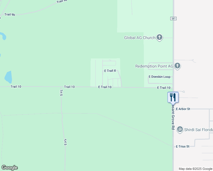 map of restaurants, bars, coffee shops, grocery stores, and more near 4271 South Illiana Terrace in Inverness