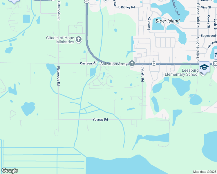 map of restaurants, bars, coffee shops, grocery stores, and more near 2922 Poplar Avenue in Leesburg