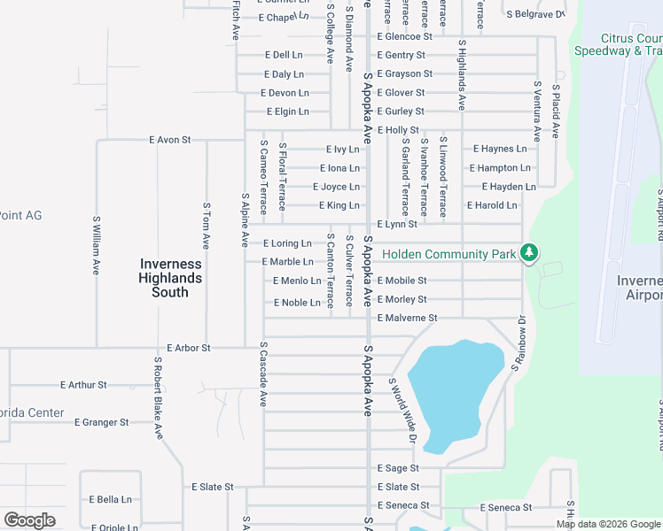 map of restaurants, bars, coffee shops, grocery stores, and more near 4229 South Canton Terrace in Inverness