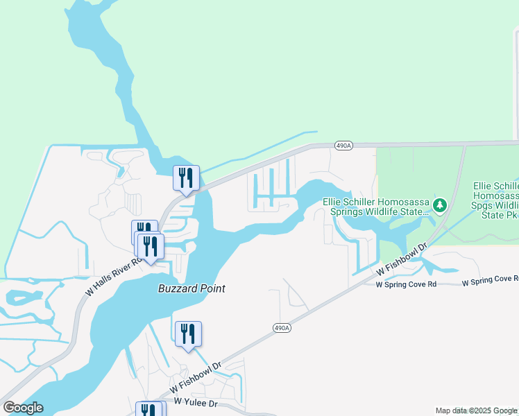 map of restaurants, bars, coffee shops, grocery stores, and more near 9941 West Hazel Lane in Homosassa