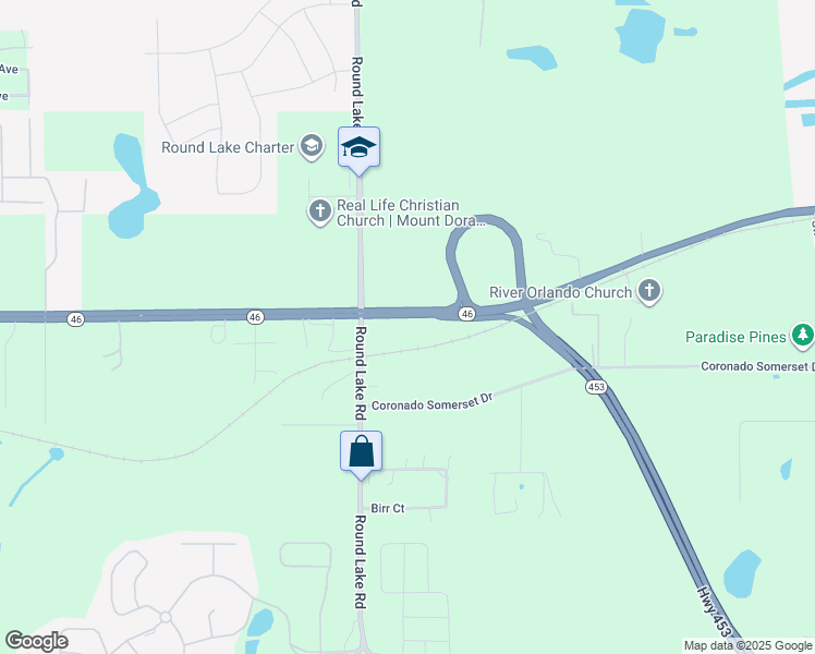 map of restaurants, bars, coffee shops, grocery stores, and more near 22102 Florida 46 in Sorrento