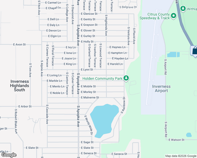 map of restaurants, bars, coffee shops, grocery stores, and more near 6460 East Lowden Street in Inverness