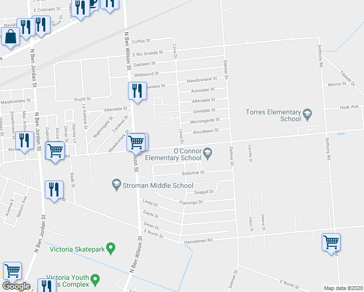 map of restaurants, bars, coffee shops, grocery stores, and more near 3298 Lone Tree Road in Victoria