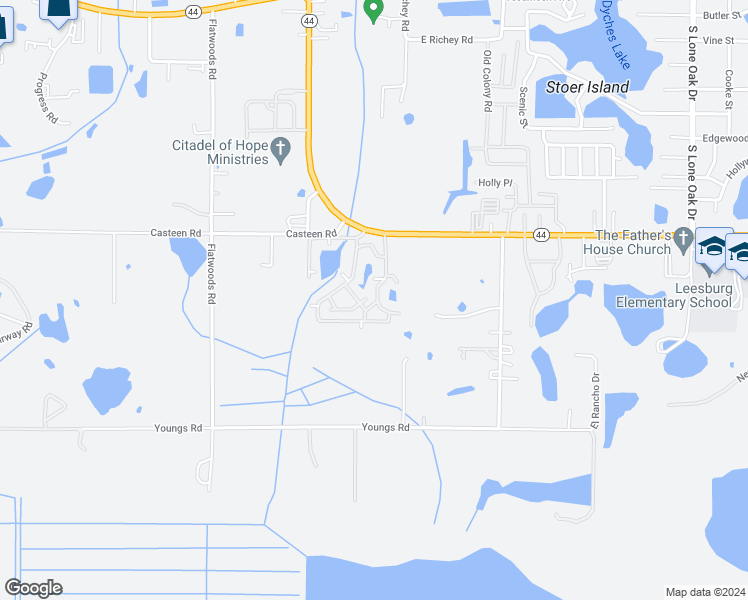 map of restaurants, bars, coffee shops, grocery stores, and more near 1025 Royal Oak Boulevard in Leesburg