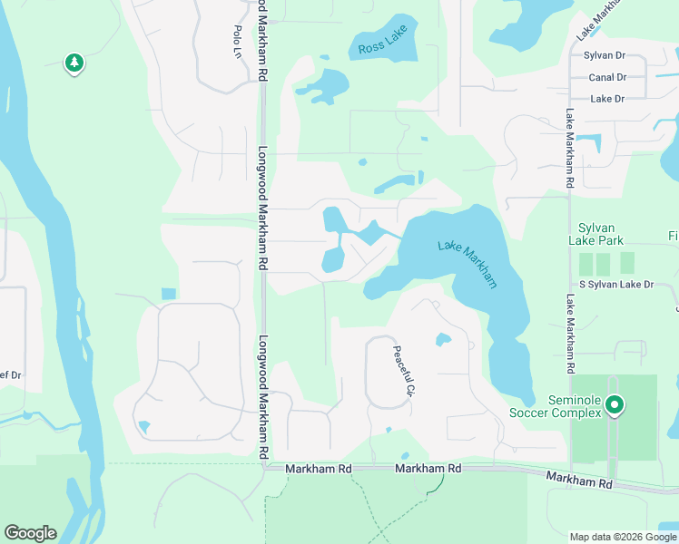 map of restaurants, bars, coffee shops, grocery stores, and more near 8112 Via Hermosa Street in Sanford