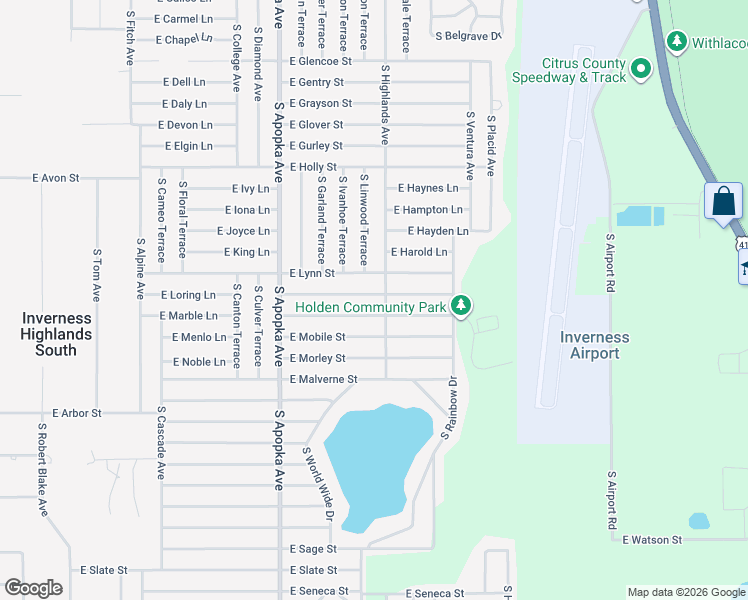 map of restaurants, bars, coffee shops, grocery stores, and more near 6550 East Lynn Street in Inverness