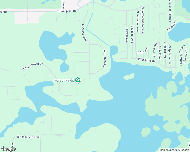 map of restaurants, bars, coffee shops, grocery stores, and more near 4190 South Spaniel Trail in Inverness