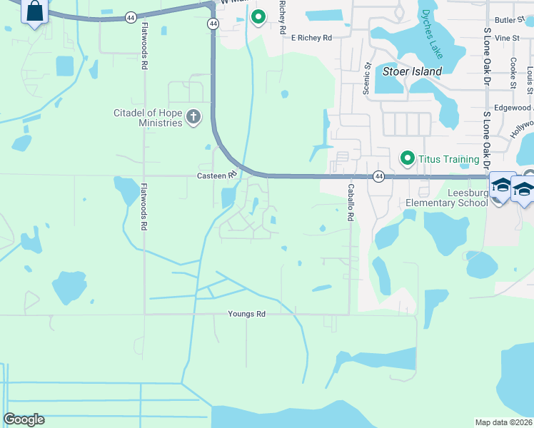 map of restaurants, bars, coffee shops, grocery stores, and more near 1004 Royal Oak Boulevard in Leesburg