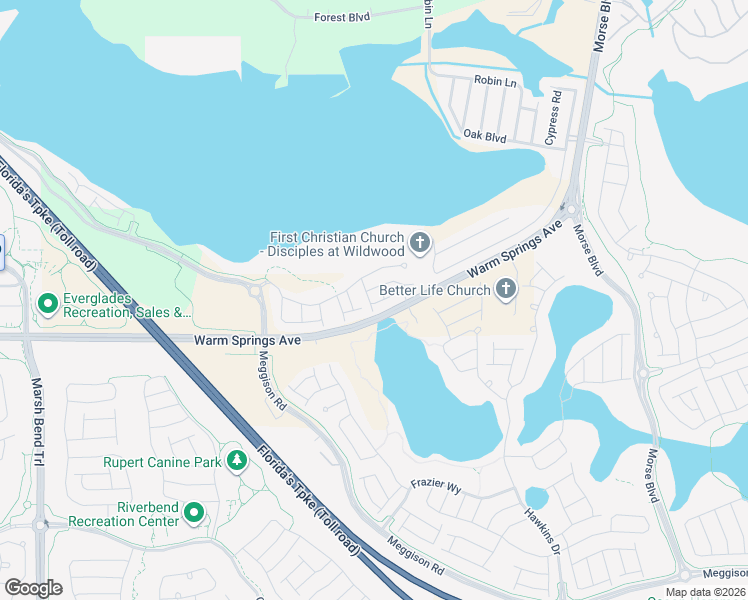 map of restaurants, bars, coffee shops, grocery stores, and more near 6899 County Road 468 in Wildwood