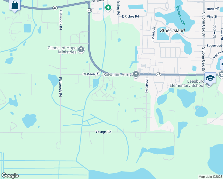 map of restaurants, bars, coffee shops, grocery stores, and more near 1006 Royal Oak Boulevard in Leesburg