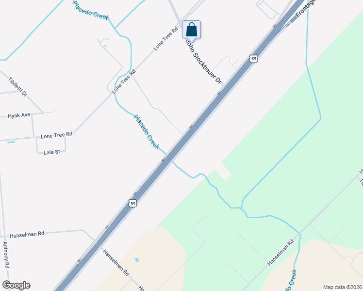 map of restaurants, bars, coffee shops, grocery stores, and more near U.S. 59 in Victoria