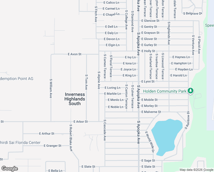 map of restaurants, bars, coffee shops, grocery stores, and more near 6000 East Lynn Street in Inverness