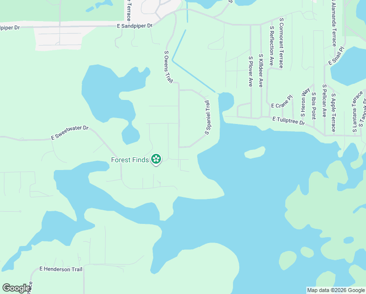map of restaurants, bars, coffee shops, grocery stores, and more near 4190 South Spaniel Trail in Inverness