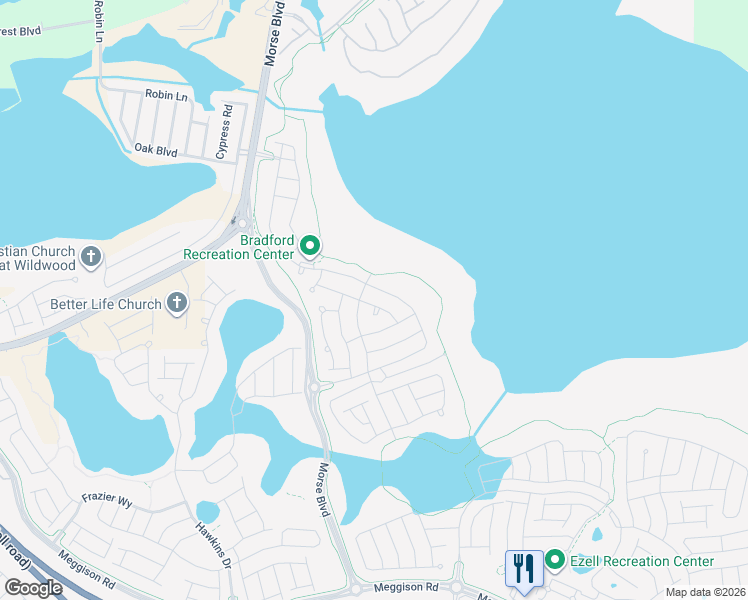 map of restaurants, bars, coffee shops, grocery stores, and more near 1057 frederick ter in Wildwood