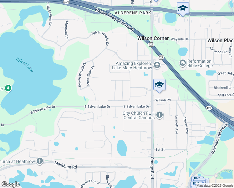 map of restaurants, bars, coffee shops, grocery stores, and more near 338 Savannah Holly Lane in Sanford