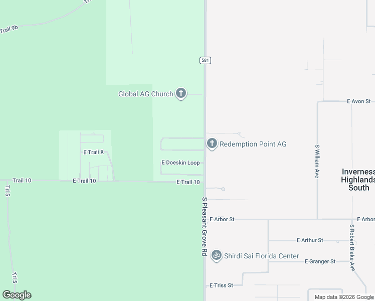 map of restaurants, bars, coffee shops, grocery stores, and more near 4835 East Bow N Arrow Loop in Inverness
