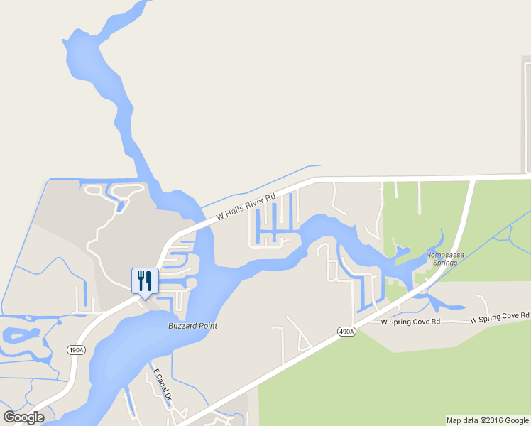 map of restaurants, bars, coffee shops, grocery stores, and more near 4130 South Roosevelt Point in Homosassa