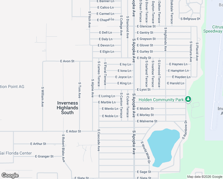 map of restaurants, bars, coffee shops, grocery stores, and more near 6094 East Lynn Street in Inverness